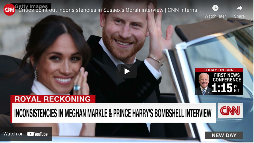 Rich results on Google's SERP when searching for 'Meghan Markle CNN inconsistencies'