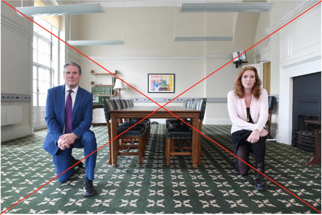 kier Starmer taking the knee