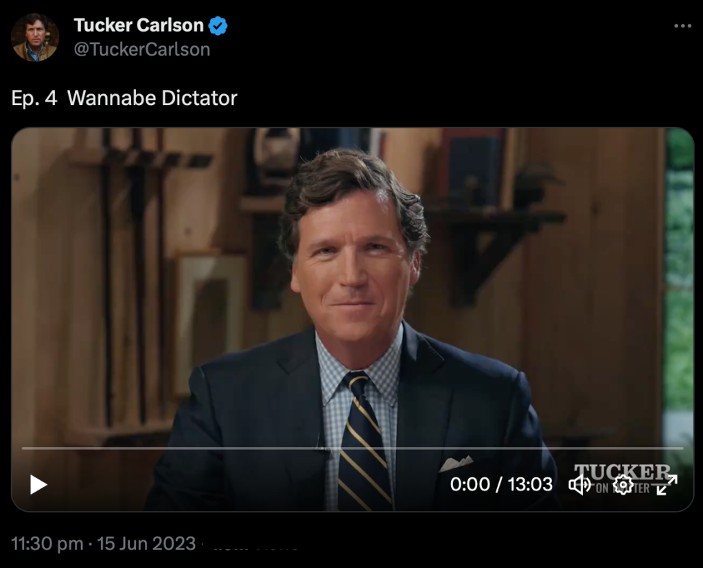Integrity Matters - Tucker Carlson Ep4 on Twitter - Wannabe Dictator Biden