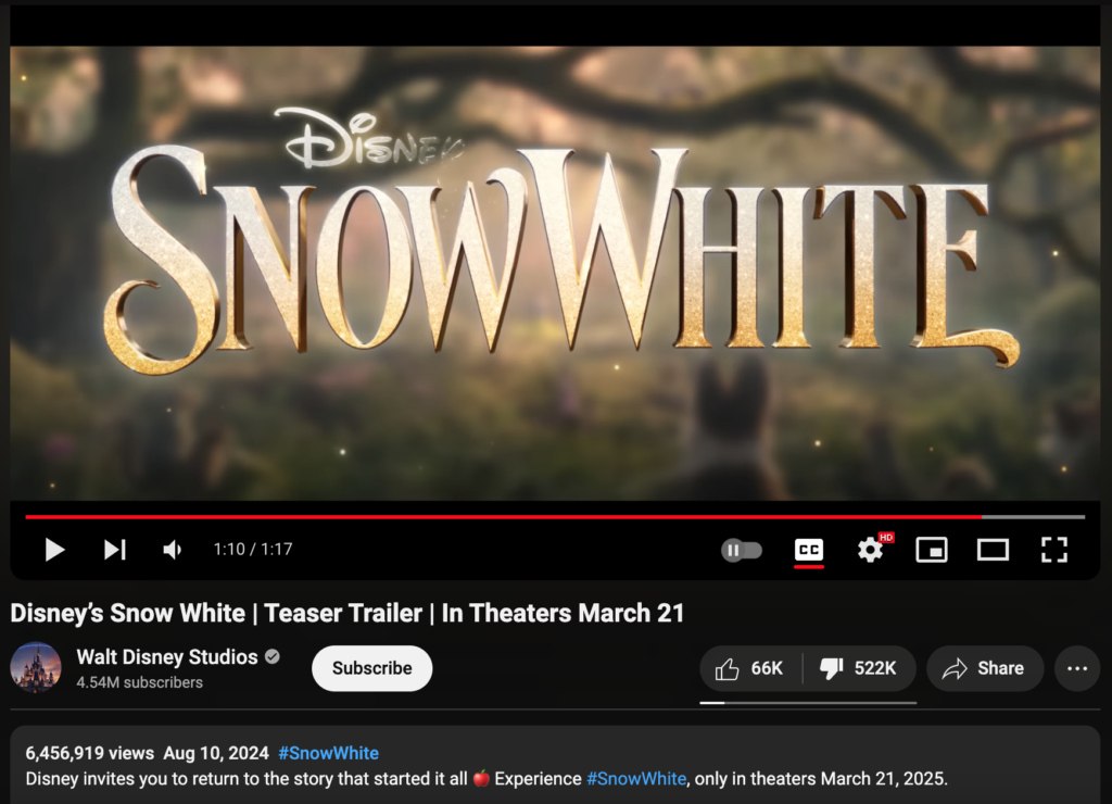 Showbiz - The truth about the Snow White trailer