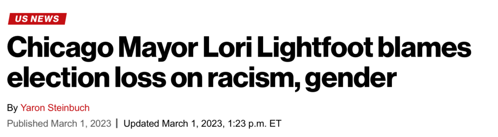 Prepping 101 - Lori Lightfoot race hustler loses Mayoral election - Gabrielle Bourne Media