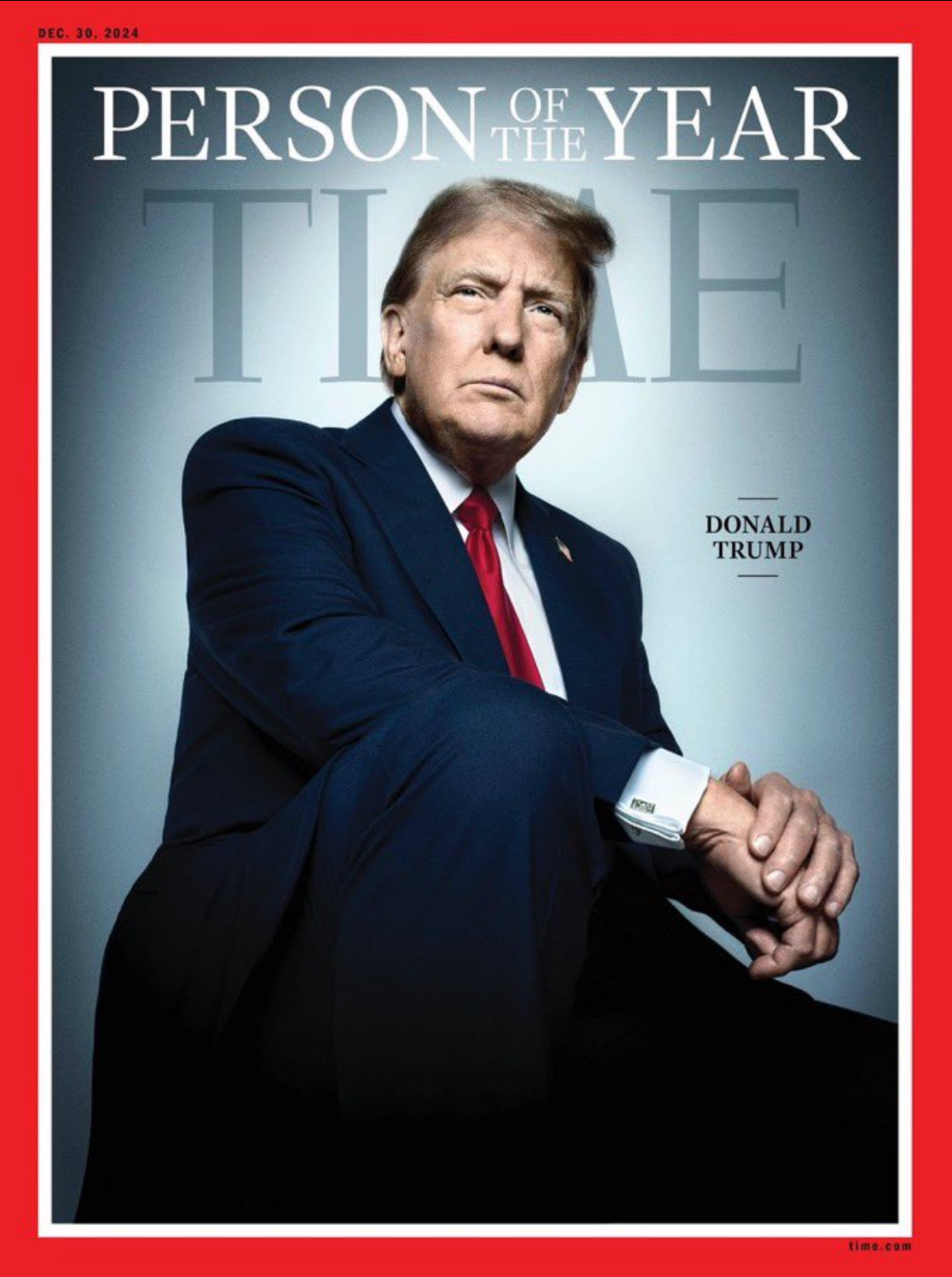 Donald J Trump Person of the Year 2024 Time cover - Gabrielle Bourne Media