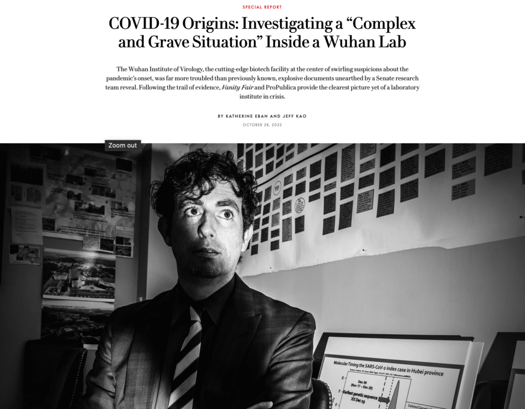 Covid 19 Origins Wuhan Lab - Vanity Fair - Gabrielle Bourne Media