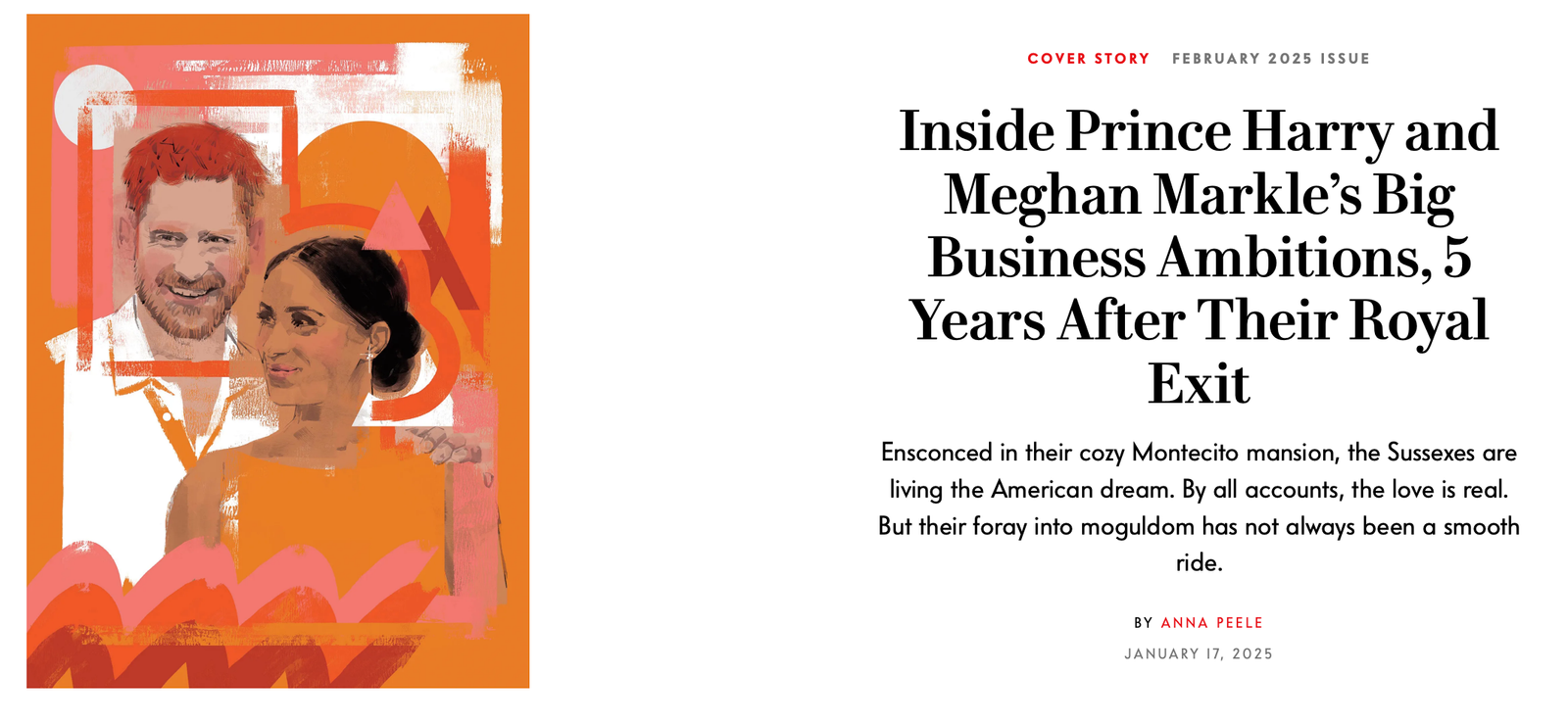 Meghan Markle Confidential - Vanity Fair - Inside Prince Harry and Meghan Markle Big Ambitions - Gabrielle Bourne Media